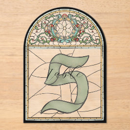 Tafelnummerborden van acryl met vintage glas-in-lo uitnodigingen