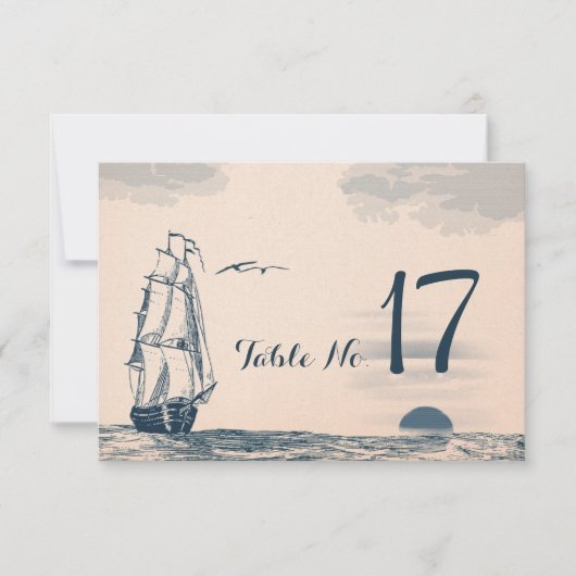 Tafelnummerkaart Bestemming Huwelijk Kaart (Voorkant)