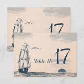 Tafelnummerkaart Bestemming Huwelijk Kaart (Voorkant / Achterkant)