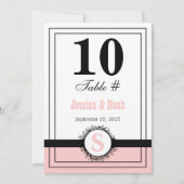 Tafelnummerkaart Bloemendamask Trouwtafel Nr. Kaart (Voorkant)