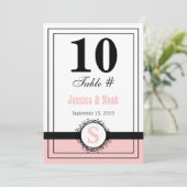 Tafelnummerkaart Bloemendamask Trouwtafel Nr. Kaart (Staand voorkant)