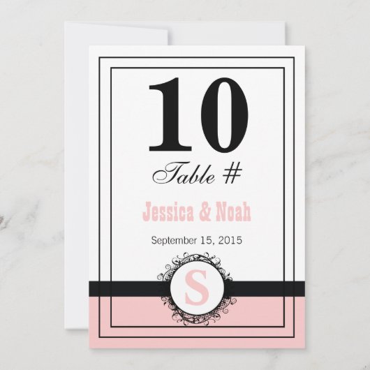 Tafelnummerkaart Bloemendamask Trouwtafel Nr. Kaart (Achterkant)