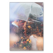 Tafelnummerkaart elegant geel gestructureerd kaart (Achterkant)