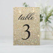 Tafelnummerkaart - Goud Glit Fab Kaart (Staand voorkant)