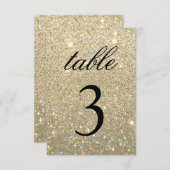 Tafelnummerkaart - Goud Glit Fab Kaart (Voorkant / Achterkant)