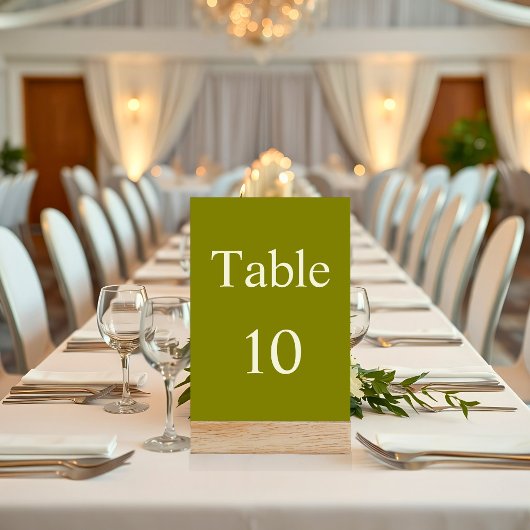 Tafelnummerkaart Unieke Effen Kleur Kaart