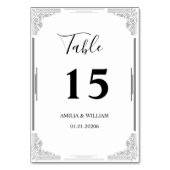Tafelnummerkaart voor de bruiloft | Minimalistisch Kaart (Voorkant)