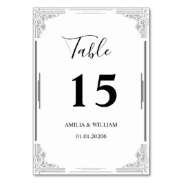 Tafelnummerkaart voor de bruiloft | Minimalistisch Kaart