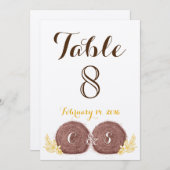 Tafelnummerkaart voor trouwhooibalen kaart (Voorkant / Achterkant)