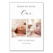 Tafelnummerkaart When We Were Age voor de bruiloft Kaart (Voorkant)