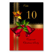 Tafelnummerkaarten Bedrijfs Kerstmis Kerstfeest Kaart (Achterkant)