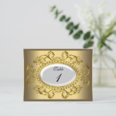 Tafelnummerkaarten Royal Wit Goud Briefkaart (Staand voorkant)