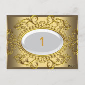 Tafelnummerkaarten Royal Wit Goud Briefkaart (Achterkant)