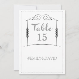 Tafelnummerkaarten voor een Joodse bruiloft onder Kaart