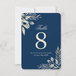 Tafelnummerkaarten voor winterhuwelijk kaart