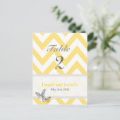 Tafelnummers Aangepast grijs Chevron-Briefkaart (Staand voorkant)