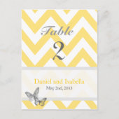 Tafelnummers Aangepast grijs Chevron-Briefkaart (Voorkant)