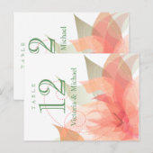 Tafelnummers - Abstracte Bloemen - Oranje IJs (Voorkant / Achterkant)