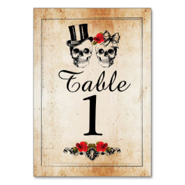 Tafelnummers Bindende suikerskulls Rustige kaarten
