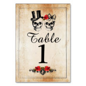 Tafelnummers Bindende suikerskulls Rustige kaarten (Achterkant)