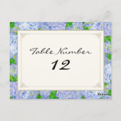 Tafelnummers Blauw Hydrangea Kant Floral Formal (Achterkant)