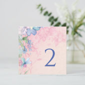 Tafelnummers bloemenrand eenvoudig elegant (Staand voorkant)