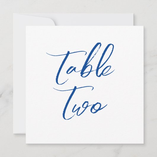 Tafelnummers bloemenrand eenvoudig elegant blauw (Voorkant)