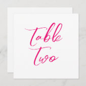 Tafelnummers bloemenrand eenvoudig elegant roze (Voorkant / Achterkant)