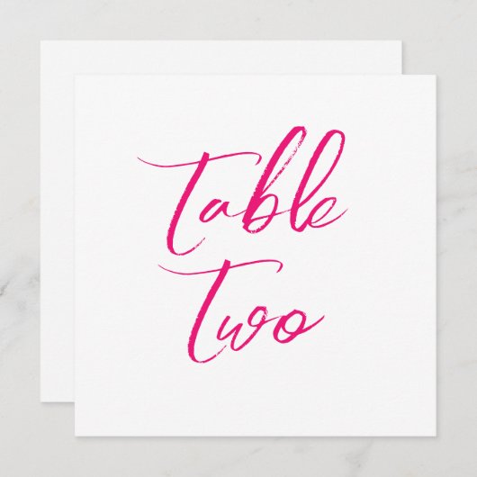 Tafelnummers bloemenrand eenvoudig elegant roze (Voorkant / Achterkant)