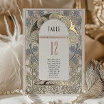 Tafelnummers Bougainvillea Gold Wedding<br><div class="desc">Zazzle biedt Folie kaarten met een minimum van 5. Houd er rekening mee dat u hetzelfde tabelnummer 5 keer ontvangt bij het bestellen. Art Nouveau Bloemen Bourgogne & Gouden Tafelnummers van Alphonse Mucha in een romantisch en grillig ontwerp met behulp van Real Gold Foil. Victoriaans bloeiwijzen vullen klassieke art deco...</div>