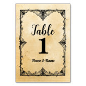 Tafelnummers Bruiloft Gotisch Lijst Halloween Kaar (Voorkant)