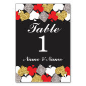 Tafelnummers Bruiloft Las Vegas Casino Party (Achterkant)