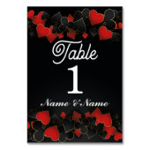 Tafelnummers Bruiloft Las Vegas Casino Party (Achterkant)