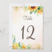 Tafelnummers bruinzonnebloemen (Voorkant)