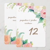 Tafelnummers Eenvoudig Modern Waterverfrozen (Voorkant / Achterkant)