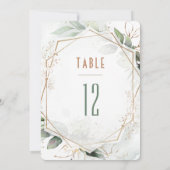 Tafelnummers goud en groen geometrisch huwelijk (Achterkant)