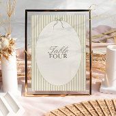 Tafelnummers Groen met Fantasie Strepen voor Trouw