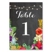 Tafelnummers Huwelijk Aloha Tropical Chalk Kaarten (Achterkant)