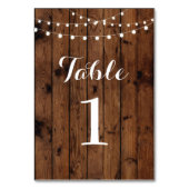 Tafelnummers Huwelijk Hout Rustiek Elegant (Voorkant)