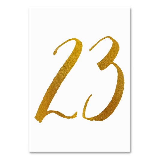 Tafelnummers - Informele borstel script typografie (Achterkant)