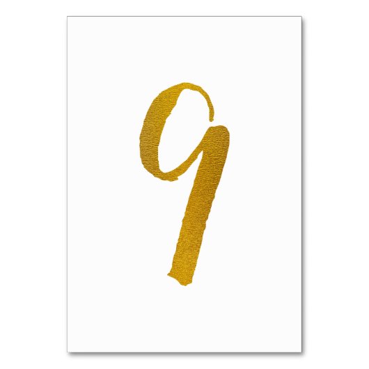 Tafelnummers - Informele borstel script typografie (Achterkant)
