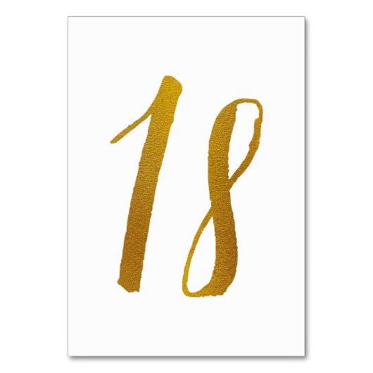 Tafelnummers - Informele borstelschrift typografie (Voorkant)