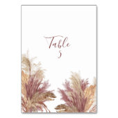 Tafelnummers Kaart Pampas Elegance Mauve Roze (Voorkant)