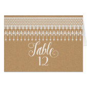 Tafelnummers  Lace Kraft Paper (Voorkant Horizontaal)