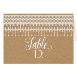 Tafelnummers  Lace Kraft Paper