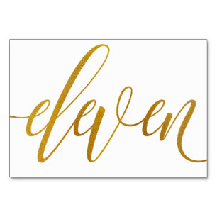 Tafelnummers - Luxe Typografie - Faux Gold Folie 1