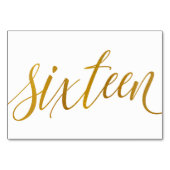 Tafelnummers - Luxe Typografie - Faux Gold Folie 1 (Achterkant)