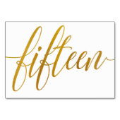 Tafelnummers - Luxe Typografie - Faux Gold Folie 1 (Achterkant)