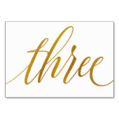 Tafelnummers - Luxe Typografie (Faux Gold Folie) 3 (Achterkant)