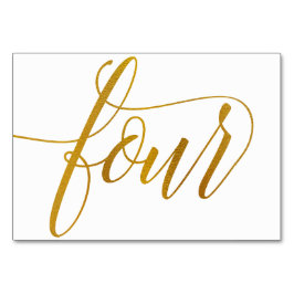 Tafelnummers - Luxe Typografie (Faux Gold Folie) 4